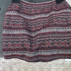 JJill L skirt multi color Black-Red-White